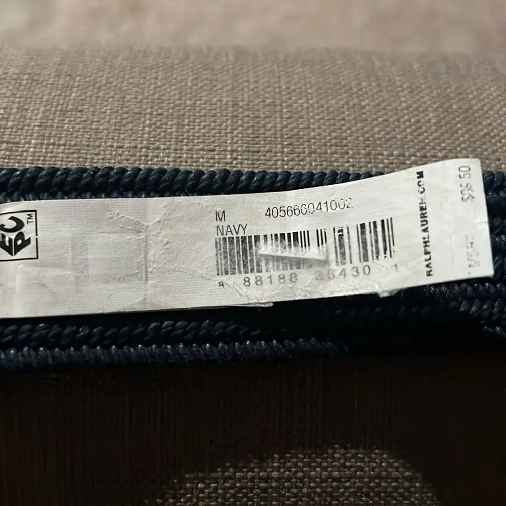 Polo Ralph Lauren 35MM Braided Stretch Buckle Belt in Navy, Size M Retail $89.50 - Picture 8 of 11
